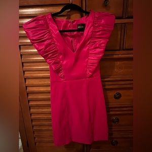 DO+BE Pink Ruffled Sleeveless Dress
